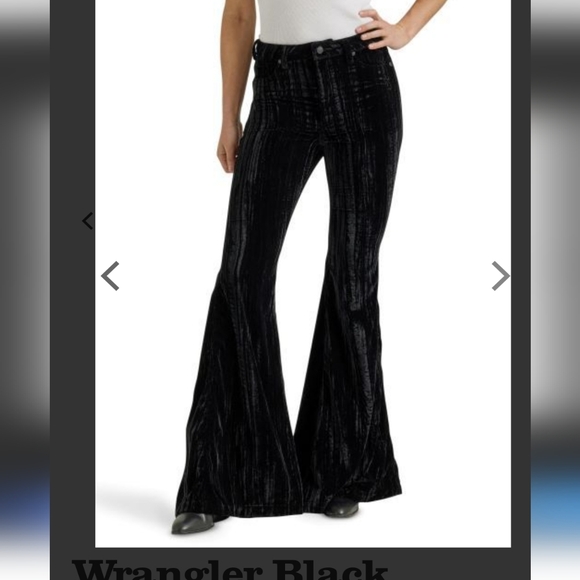 Wrangler black velvet flares.FIRM - Picture 3 of 7